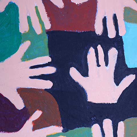 Eve McCoy - Painting of hands together.